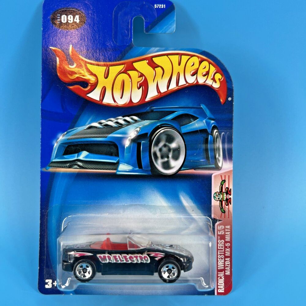 Hot Wheels 2003 Radical Wrestlers Mazda MX-5 Miata 5/5 Black 094 1:64 Scale
